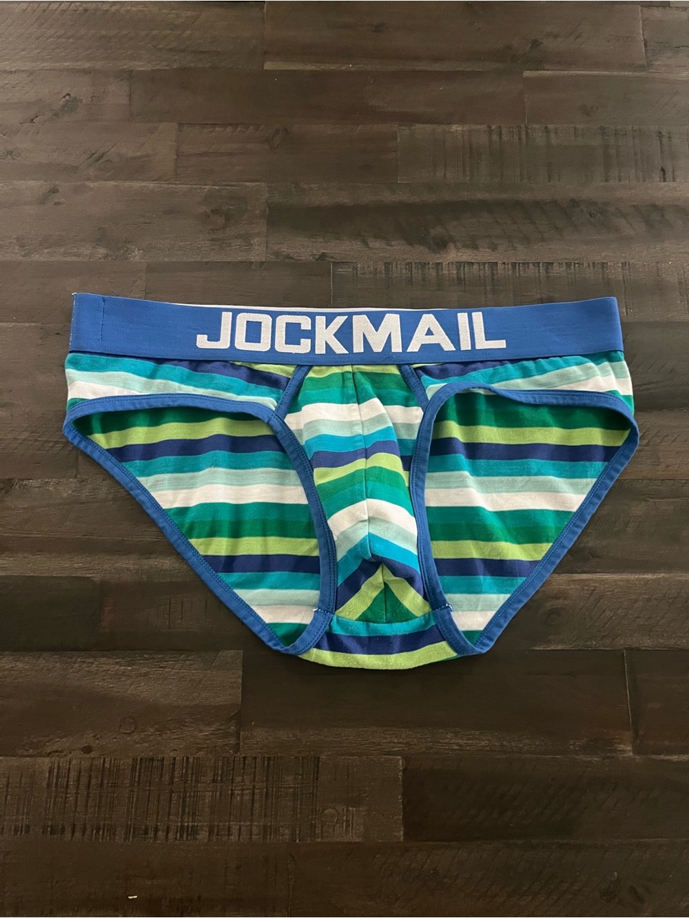 MENS JOCK MAIL COTTON STRETCH STRIPED BRIEFS